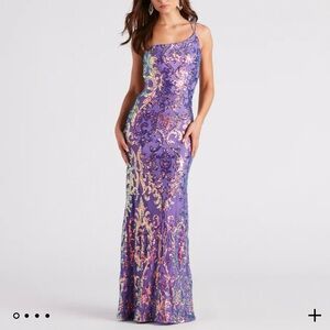 Eleanor Formal Sequin One Shoulder Dress